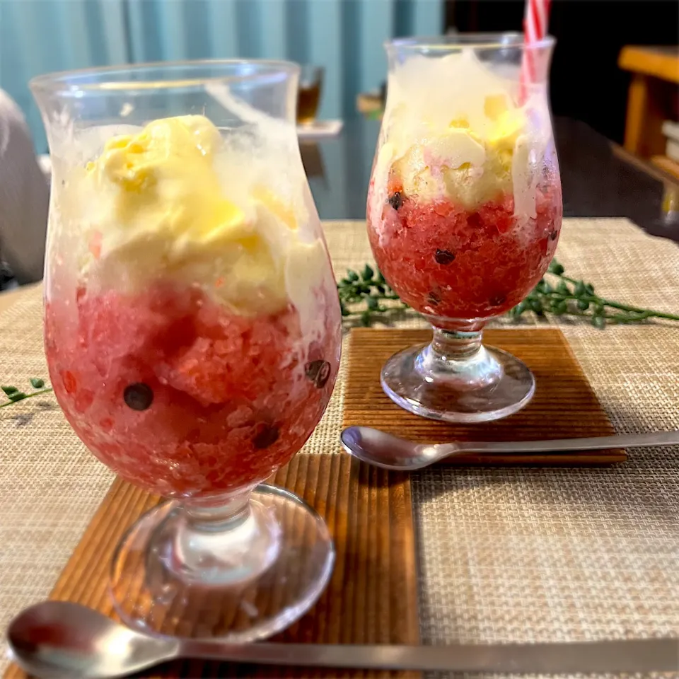 スイカかき氷アイス🍧|noeさん