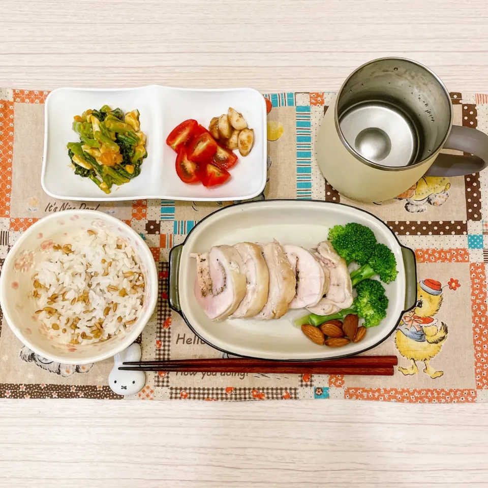 高タンパク低脂質！鶏ハム定食🍚|mayuさん