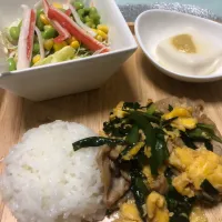 調味料3つだけ⭐︎豚肉ニラ玉ごはん＾＾|REIKOさん