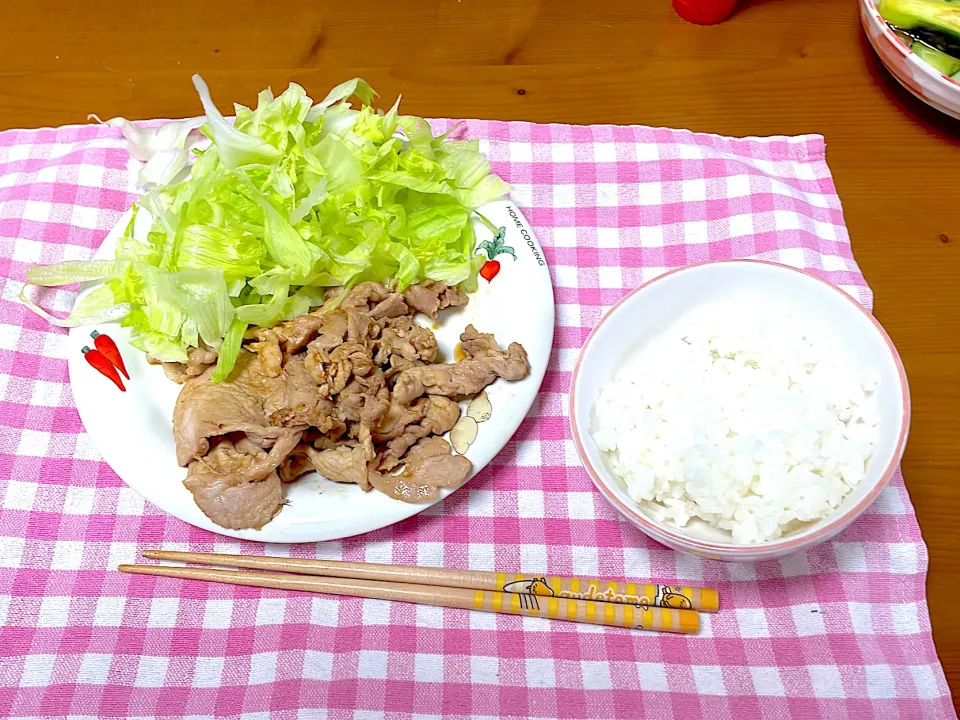 実家にて生姜焼きをつくる。|ぽんぽこまめだ。さん