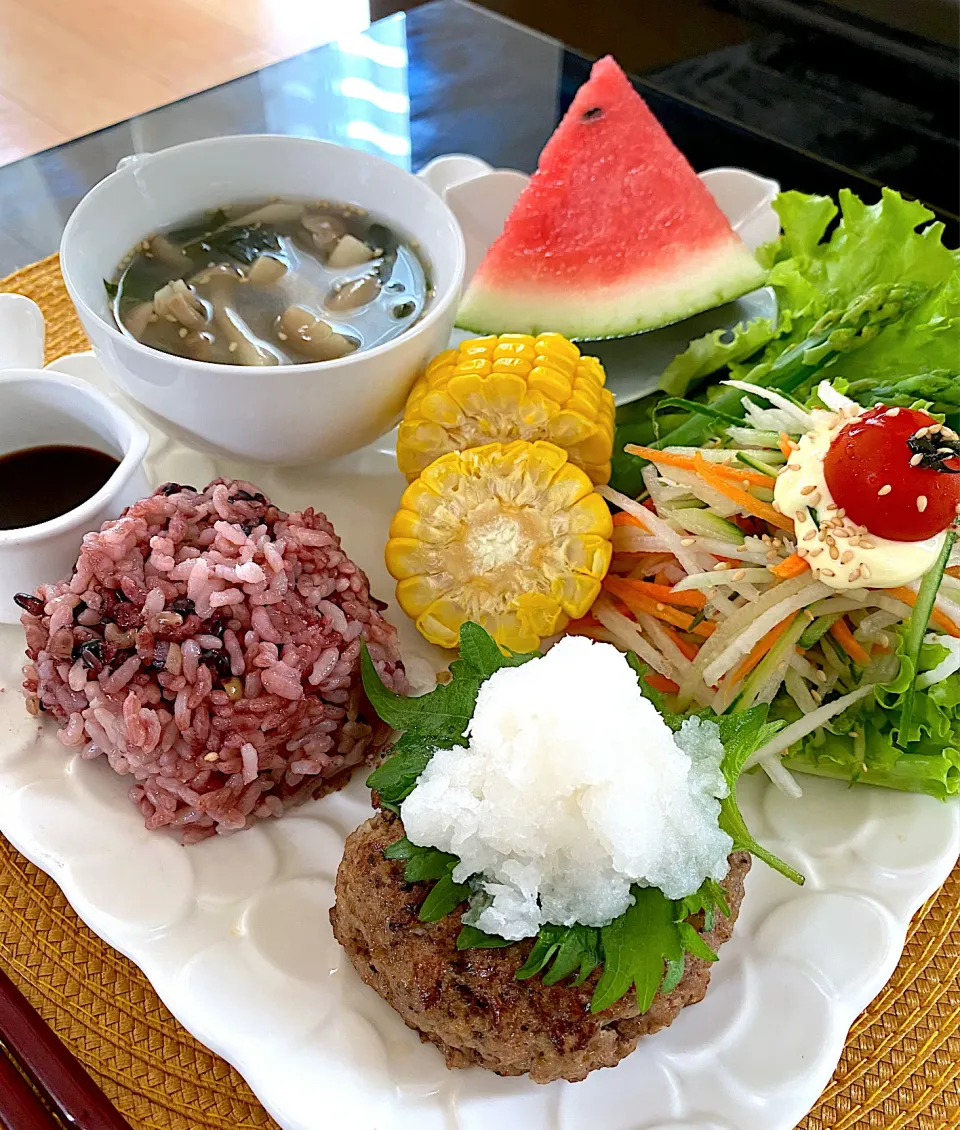 ゆかりさんの料理 ハンバーグプレート😊|ゆかりさん