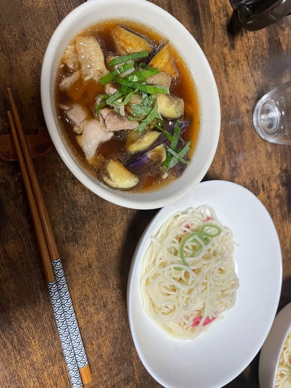 茄子と豚バラつけ麺|コロコロクリリンさん