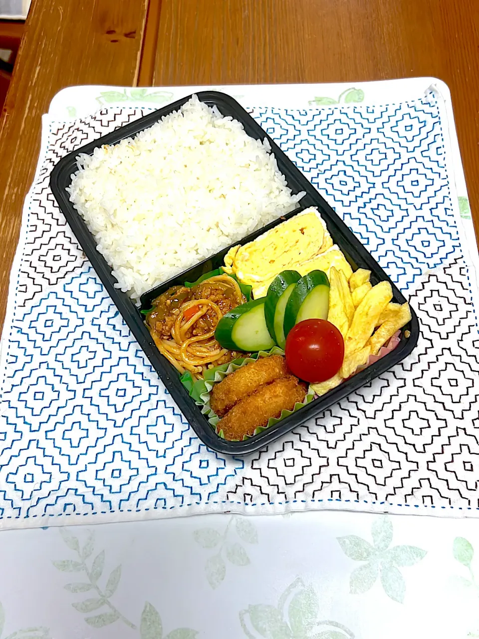 Snapdishの料理写真:8月9日水曜日ミートスパゲティ弁当|アッキーさん