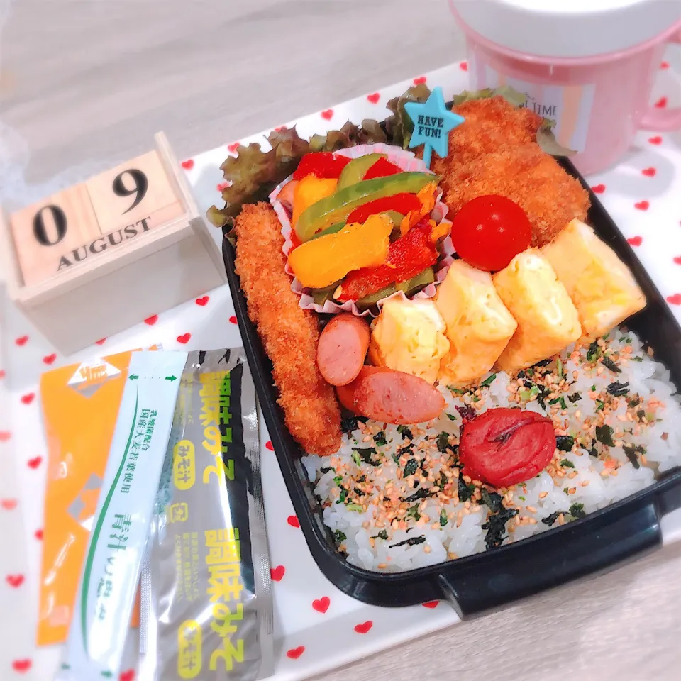 夫が食べるお弁当୨୧⑅*2023.8.9|ぁゃ🍃さん