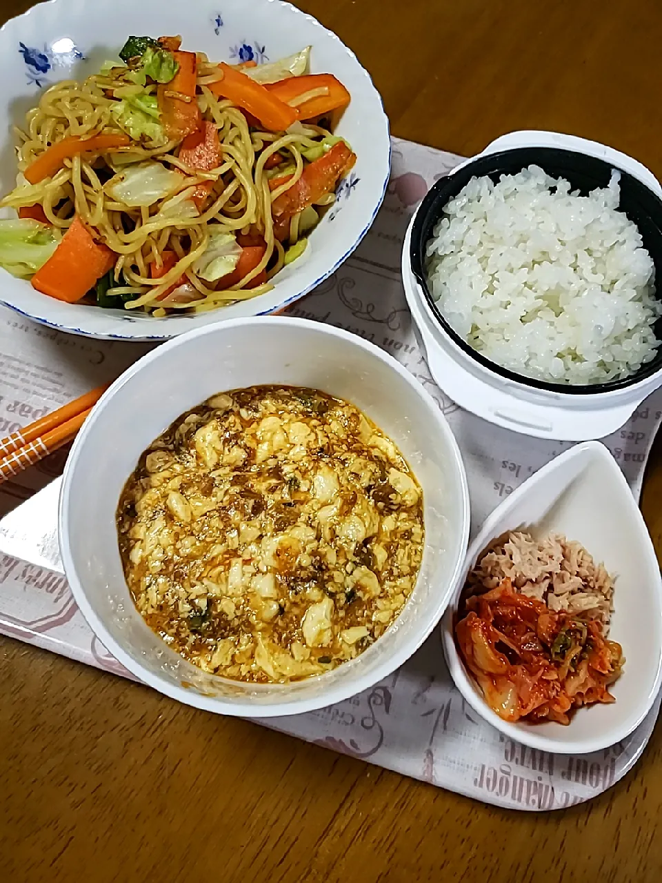 麻婆豆腐と焼きそば|aiさん