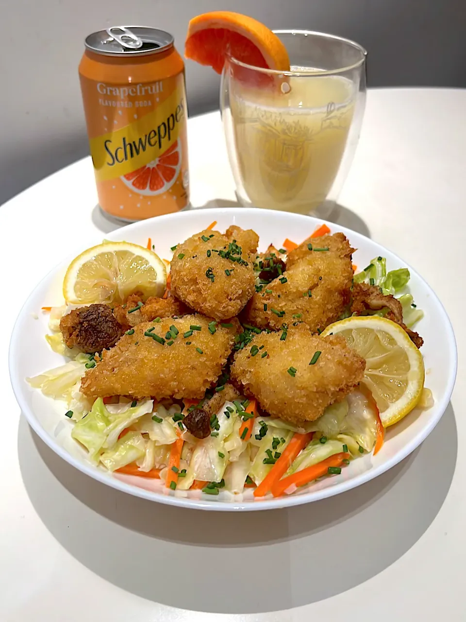 Fried Flounder Fillet with Coleslaw|Zhen Zhenさん