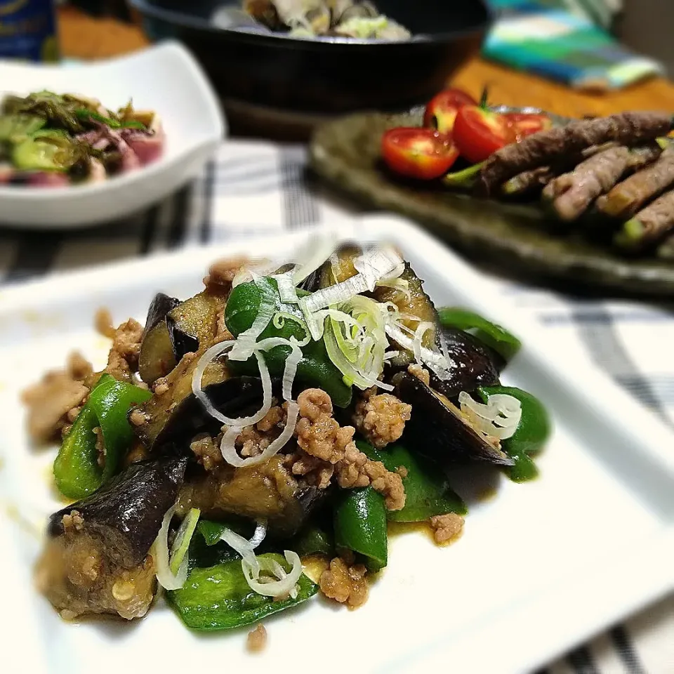 茄子とピーマンの肉味噌炒め|とまと🍅さん