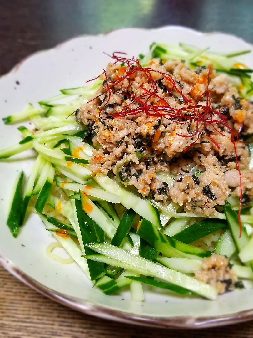 大葉にんにく味噌のジャージャー麺風|ぱんだのままんさん