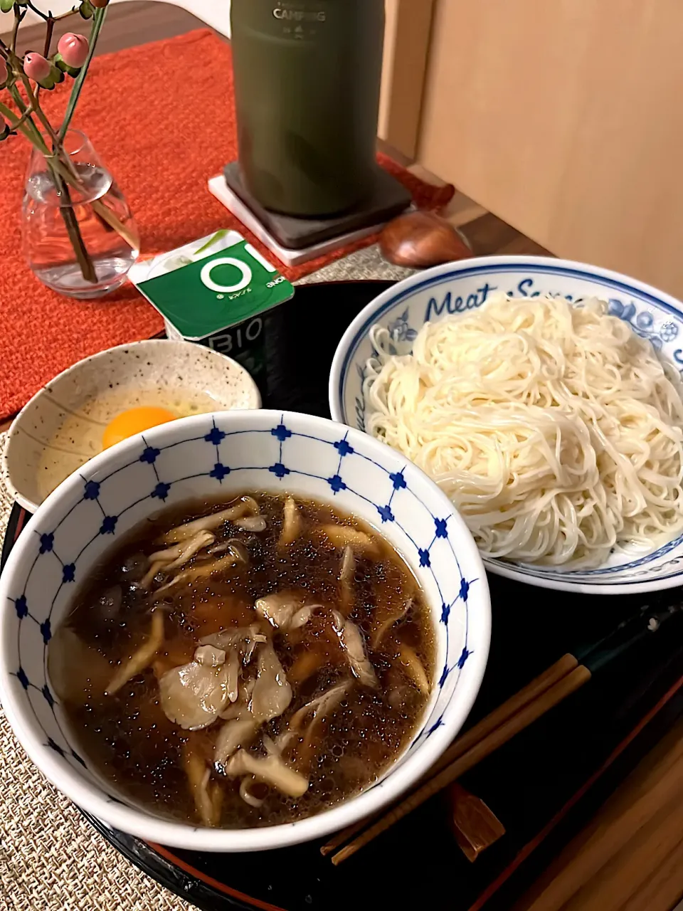 きのこ汁そうめん|くろさん