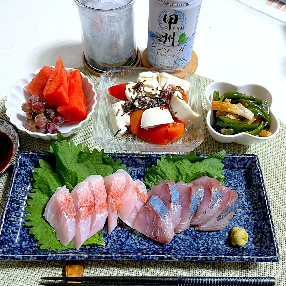 Snapdishの料理写真:8/10晩ご飯：家飲み|ななみんさん