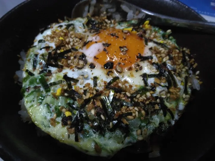 なめ茸と肉そぼろ入りショゴス丼|darkbaronさん