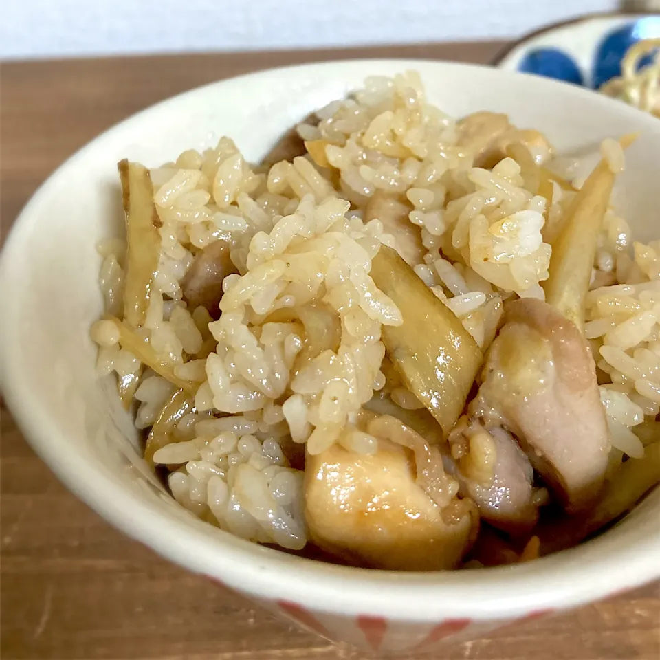 Snapdishの料理写真:鶏ごぼうご飯🍚💕|さくらさん