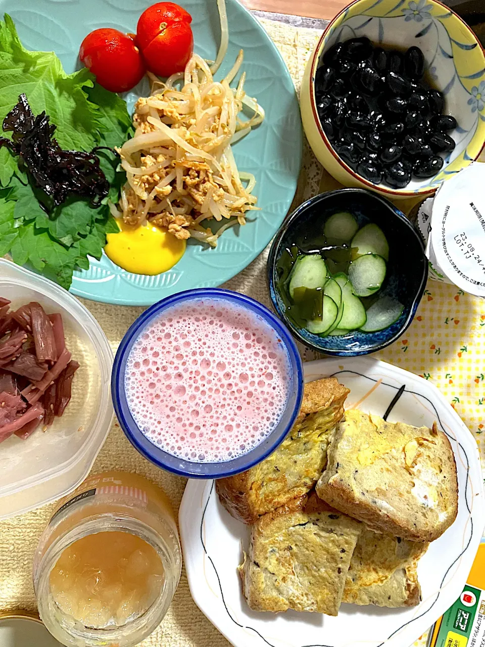 今日の朝ごはん。#大豆ミートプロジェクト|くのっちさん