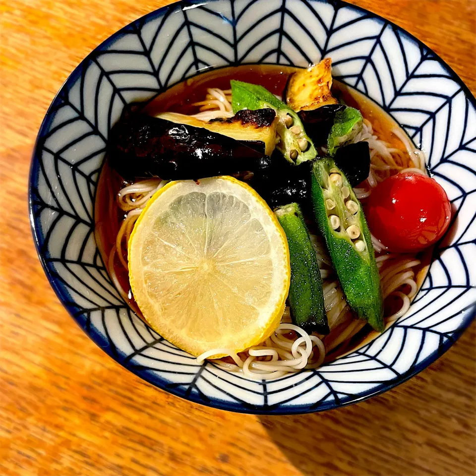 夏野菜のレモンそうめん|ふうりんさん