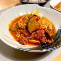 挽肉と茄子と豆腐のトマト煮|かなっぺさん