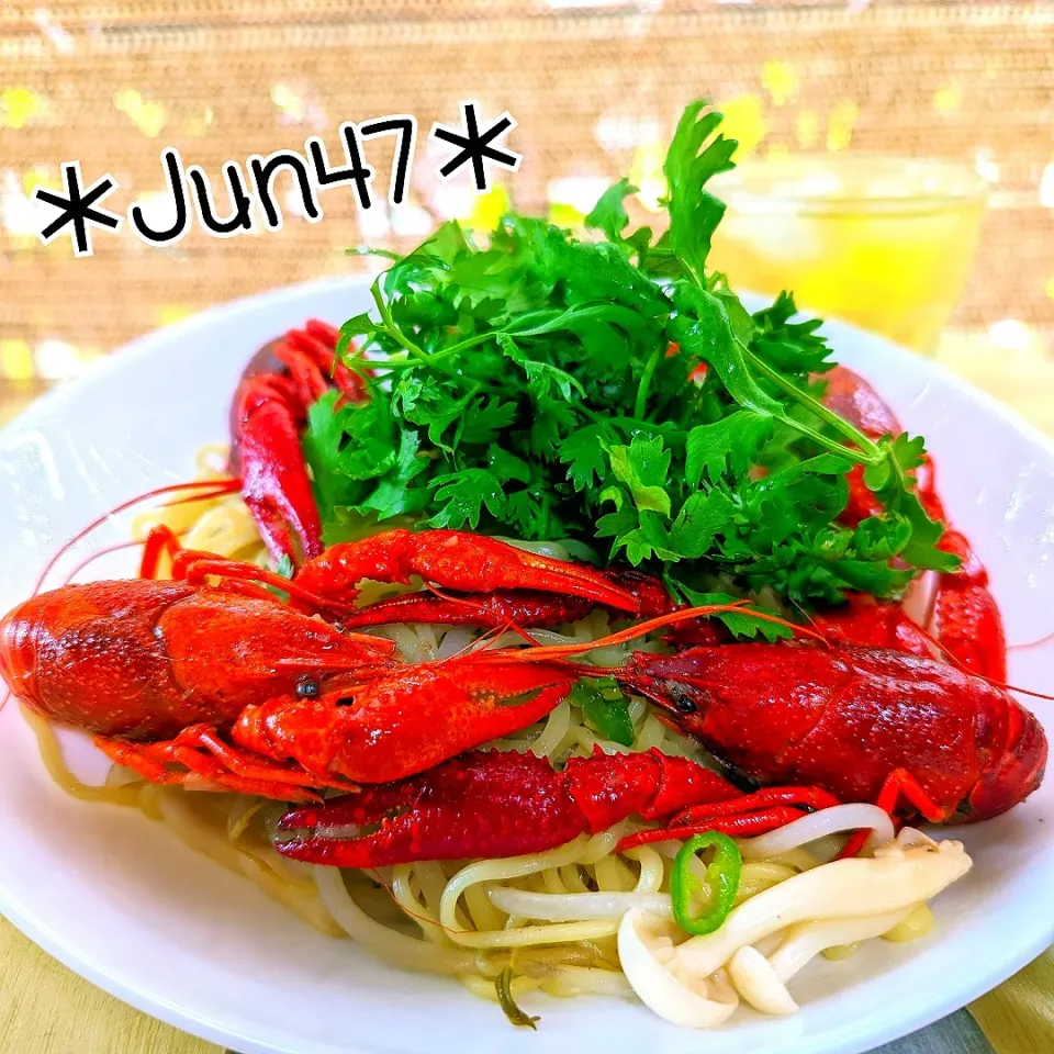 🦞ザリガニ焼きそば🦞|jun47さん