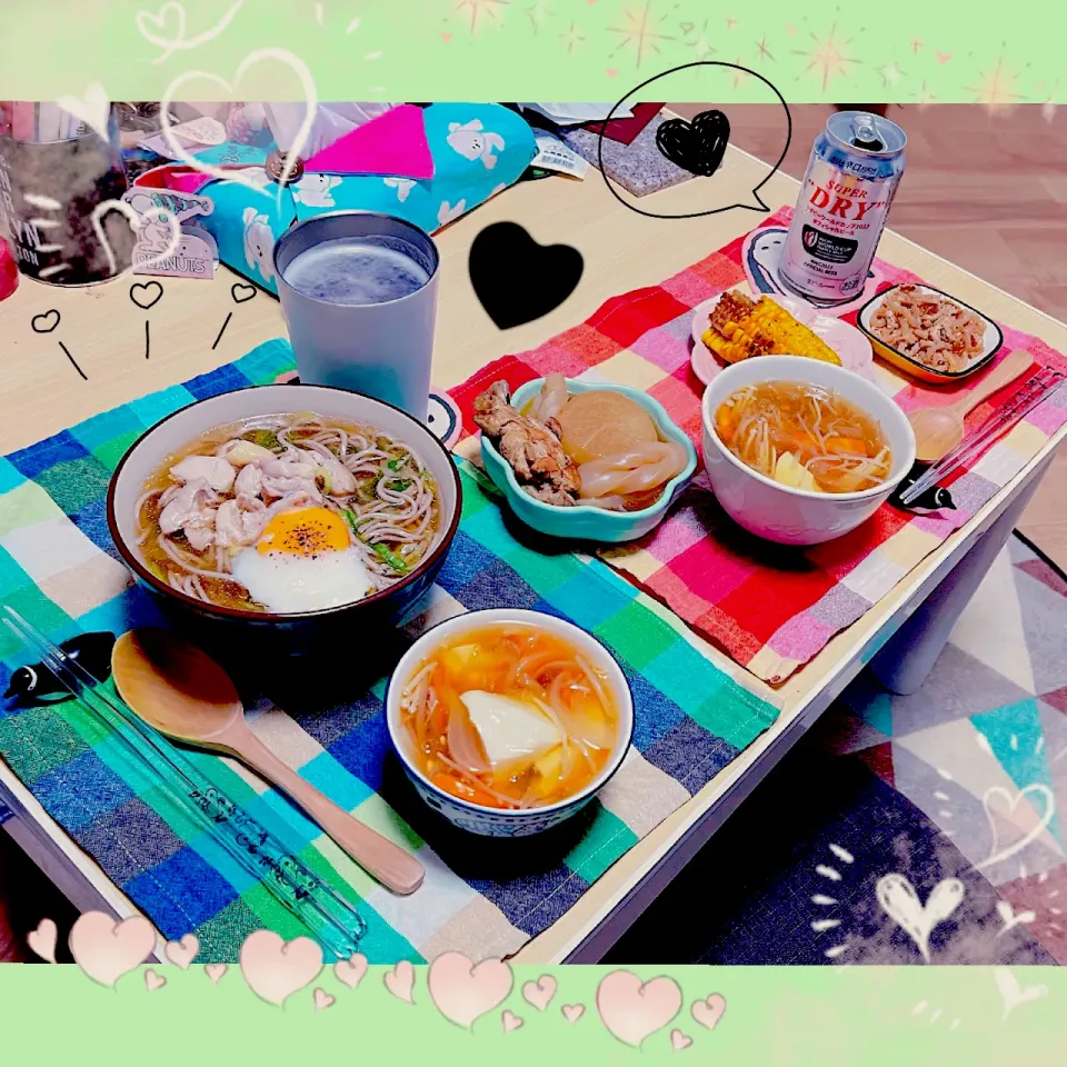 Snapdishの料理写真:８／１３ ｓｕｎ 晩ごはん🍴＊○°|rinaronarさん