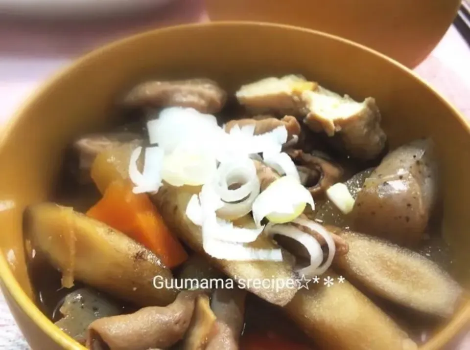 定番和食♡電気圧力鍋で時短♡野菜たっぷりもつ煮込み|Guuママさん