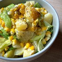 コーンとレタスのポテトサラダ🥬🌽🥔