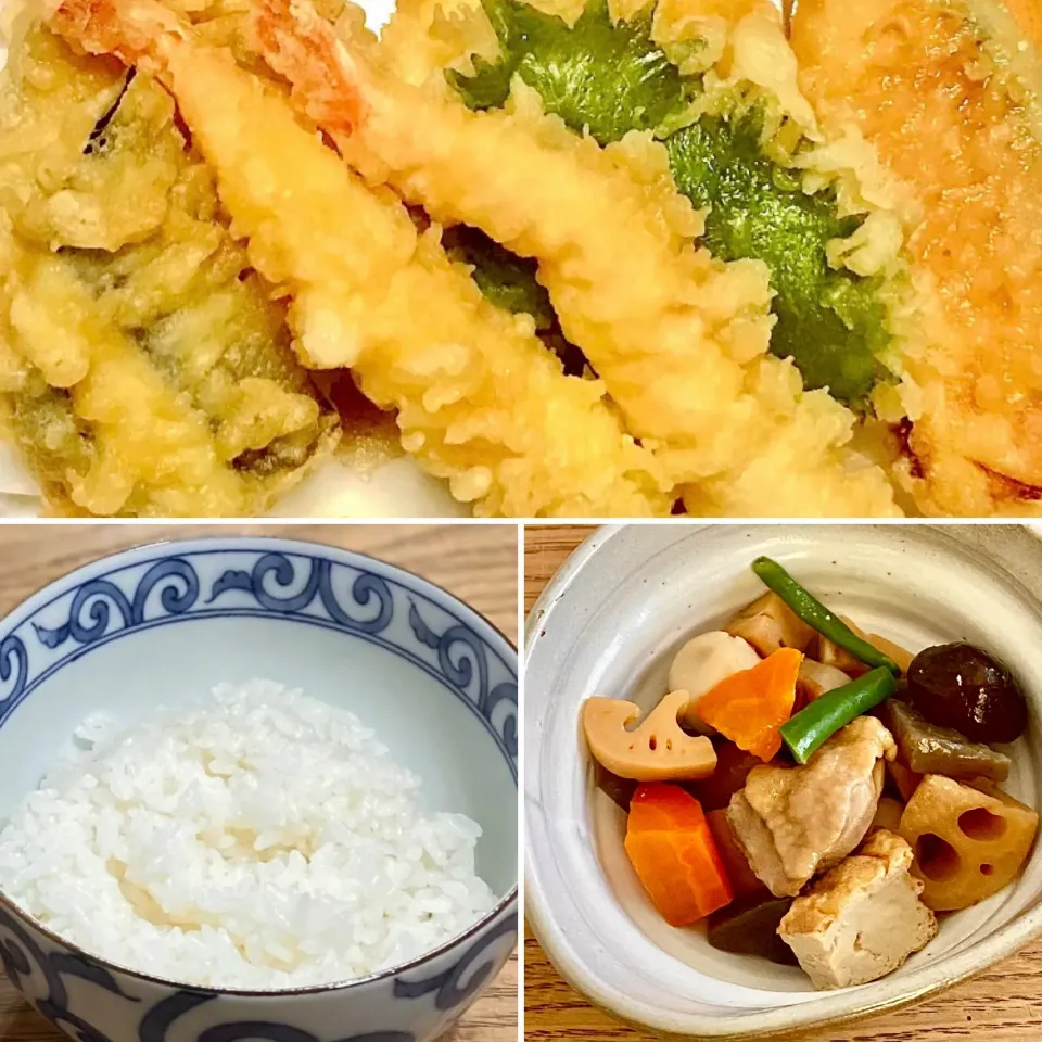 お家で揚げれば 載せ放題の天丼・・|ばくあんしゃさん