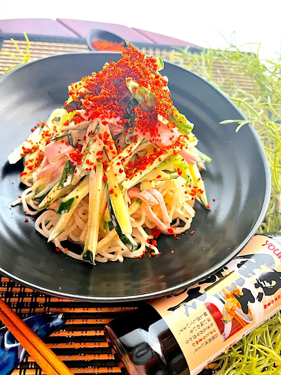 パパ氏さんの料理 超簡単！胡瓜とハムのC3Sサラダのアレンジ、冷やし中華🥗|🌺🌺Foodie🌺🌺さん