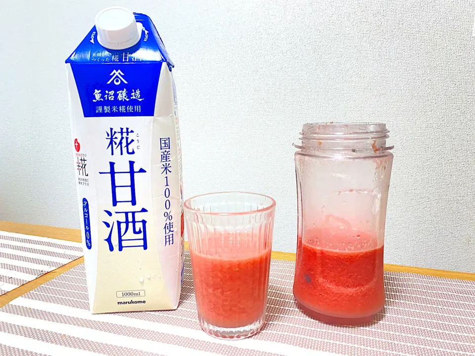 プラス麹　麹甘酒L Lで🍉スイカ甘酒|1614さん