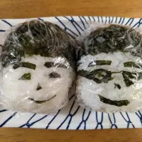 Snapdishの料理写真:似顔絵オニギリ🍙|あかのりさん