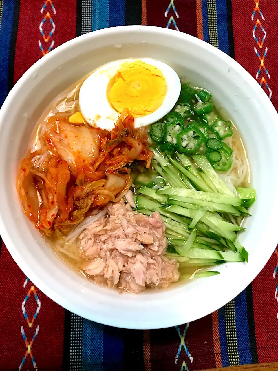 素麺で冷麺|シャミさん