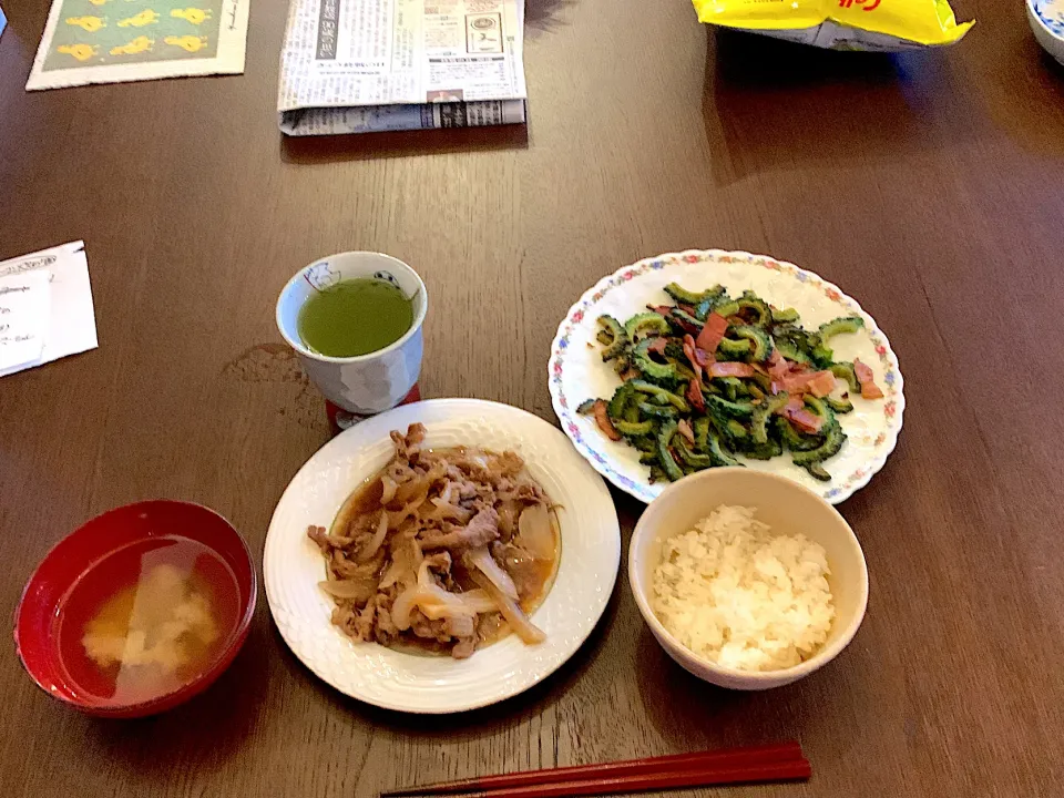 ゴーヤとベーコン炒め、生姜焼き😊😊😊|大塚麻美さん