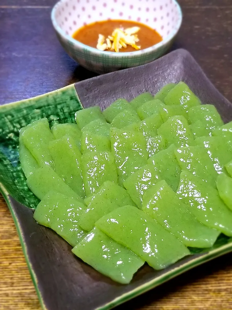 パパ作👨辛子酢味噌deさしみこんにゃく|ぱんだのままんさん