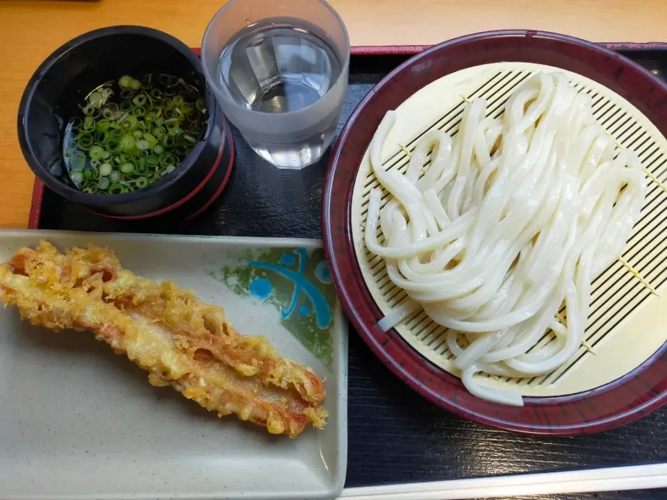 高松駅前のうどん屋でざるうどんとちくわ天|フージさん