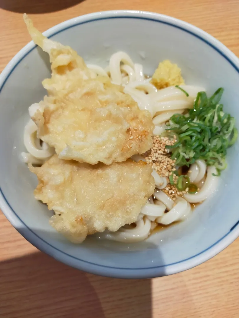 高松空港でさぬき麺業のとり天ぶっかけ（冷や）|フージさん