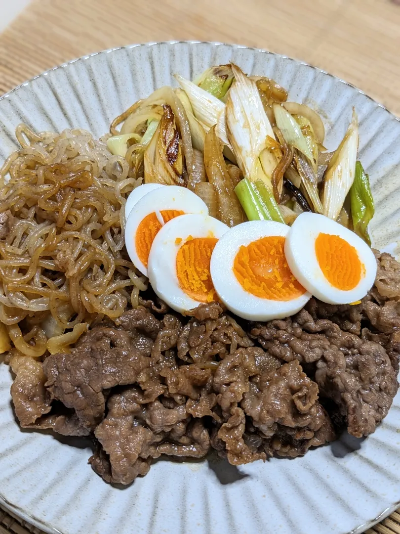 Snapdishの料理写真:両親の晩御飯〜簡素化すき焼き|f.1125beさん