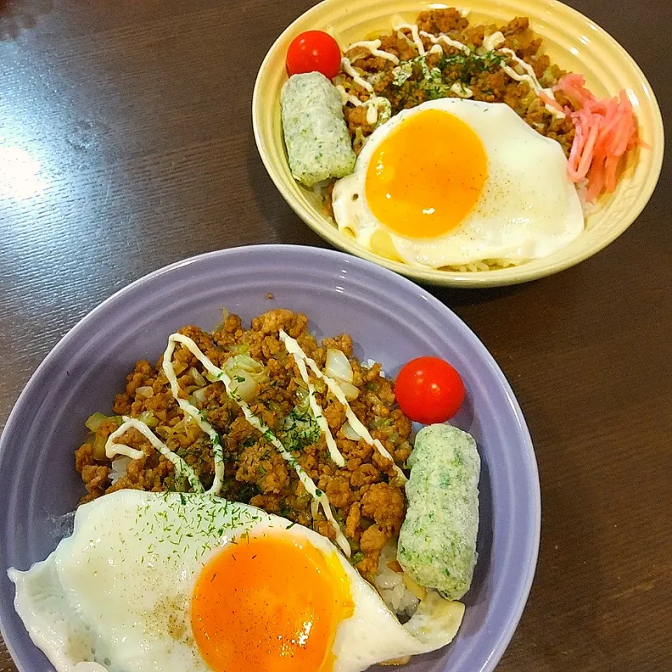 からあげビールさんの料理 我が家のB級グルメ!焼きそばそぼろ丼でムスコの置きランチ|Rieさん