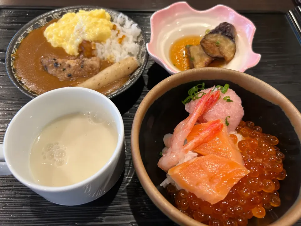 ミニ海鮮丼、ミニカレー|buhizouさん