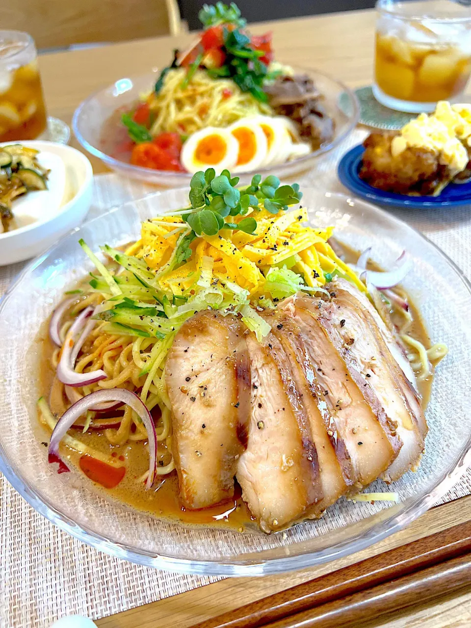 冷やし中華と冷製トマトラーメン|ラゴさん。さん