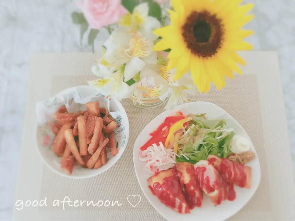 食パンでチーズハットグ"(∩>ω<∩)"♥️|antiqueさん