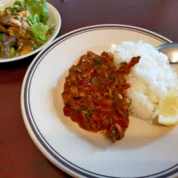 Snapdishの料理写真:サバカレー＆鯵のグリルサラダ|semさん