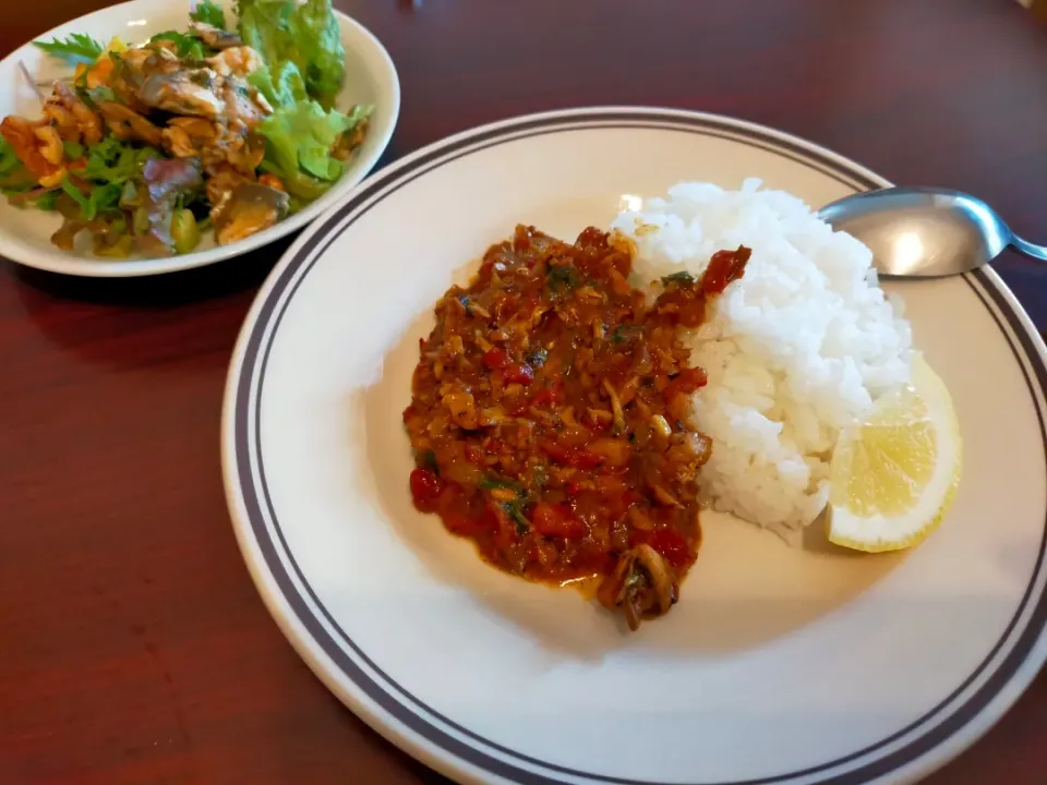 サバカレー＆鯵のグリルサラダ|semさん