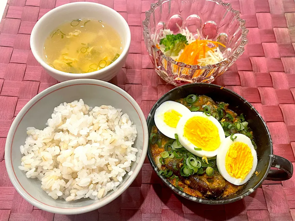 中学生息子のお昼ご飯🍚 麻婆茄子定食🍆|Snow10さん