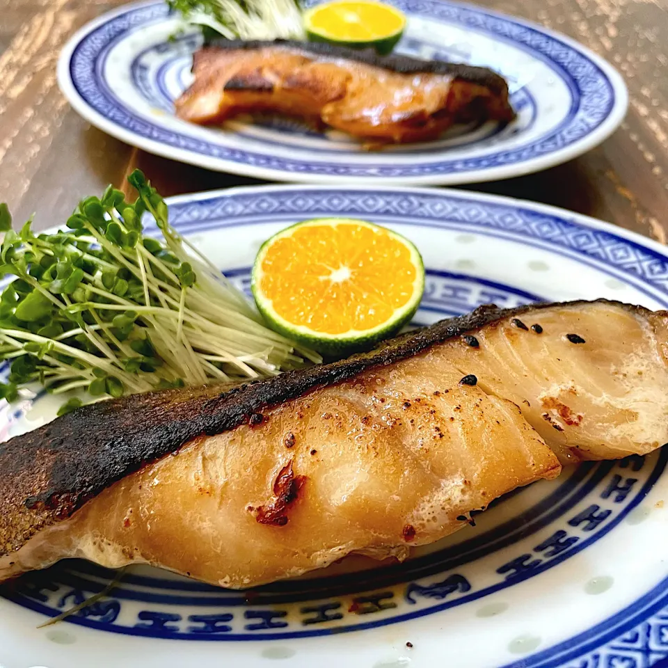 銀鱈醤油干しを焼きました|七海さん