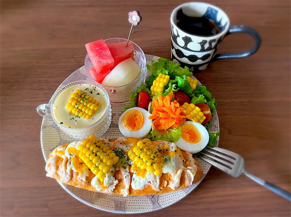 嶽きみ🌽モーニングプレート💕︎💕︎|ナナさん