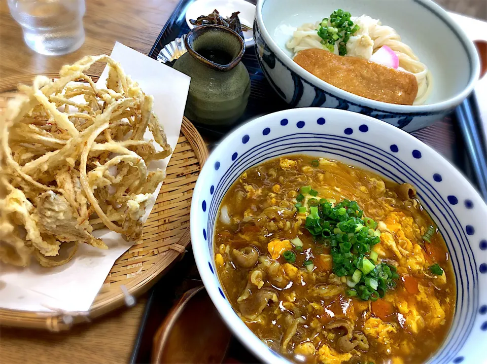 カレーうどん　ごぼう天|じゅんさんさん