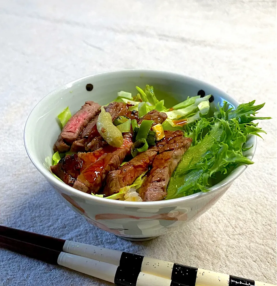 Snapdishの料理写真:ステーキ丼|かっちゃん杉さん