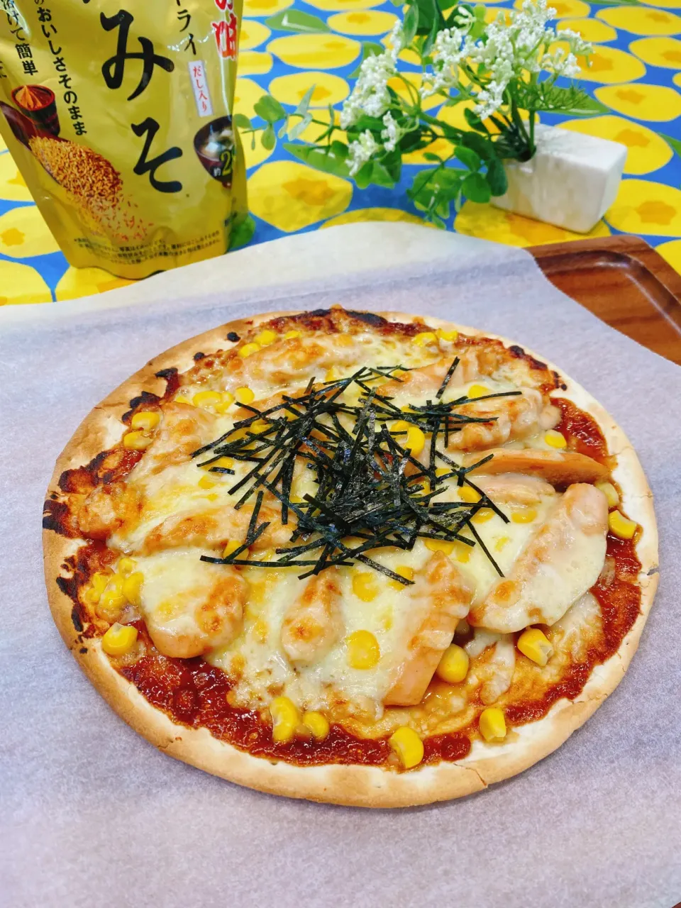 味噌照り焼きチキンピザ|めいめいさん