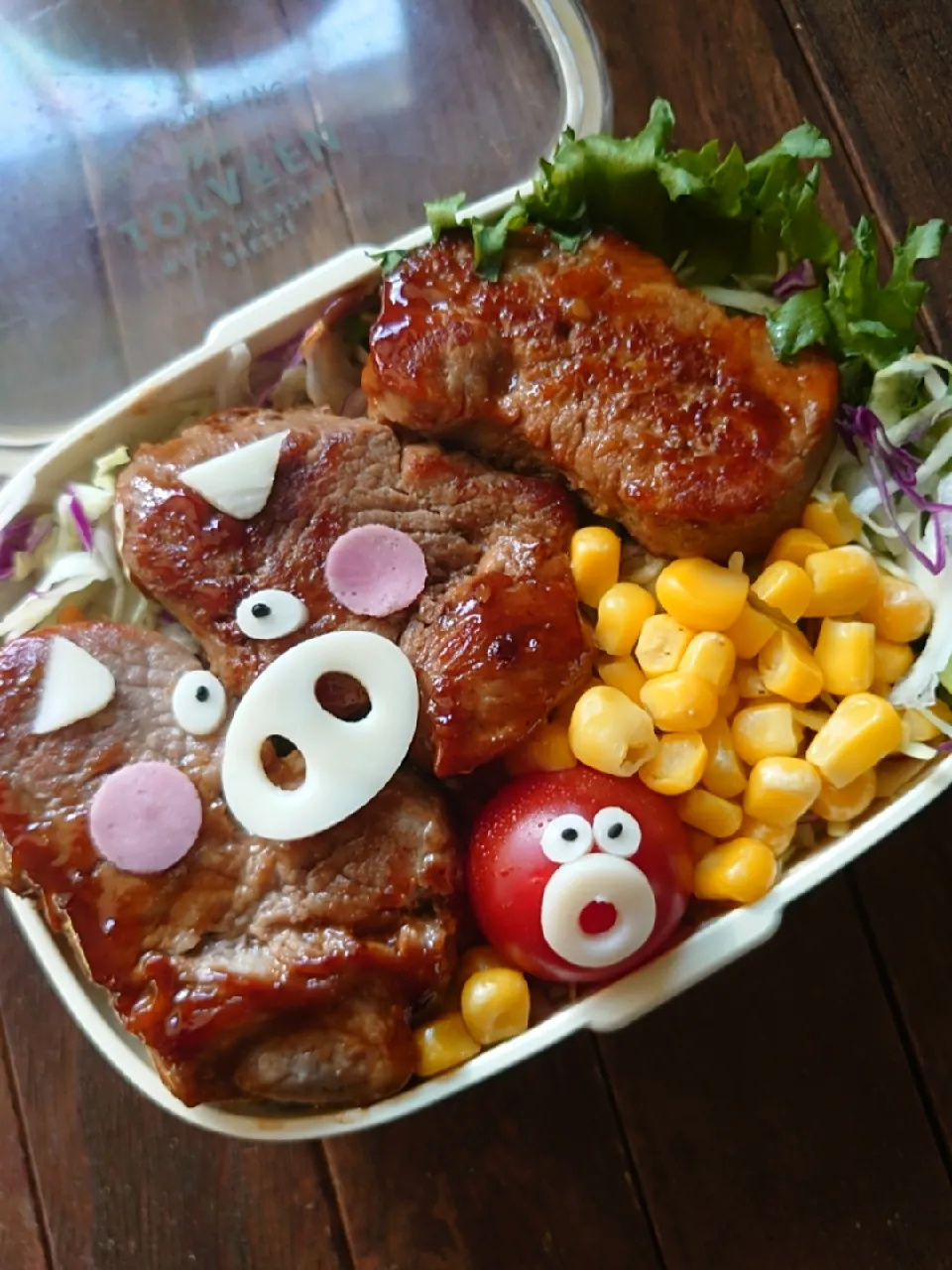 漢の…次女用🍱やわらかヒレ肉トンテキ弁当|ᵏᵒᵘさん