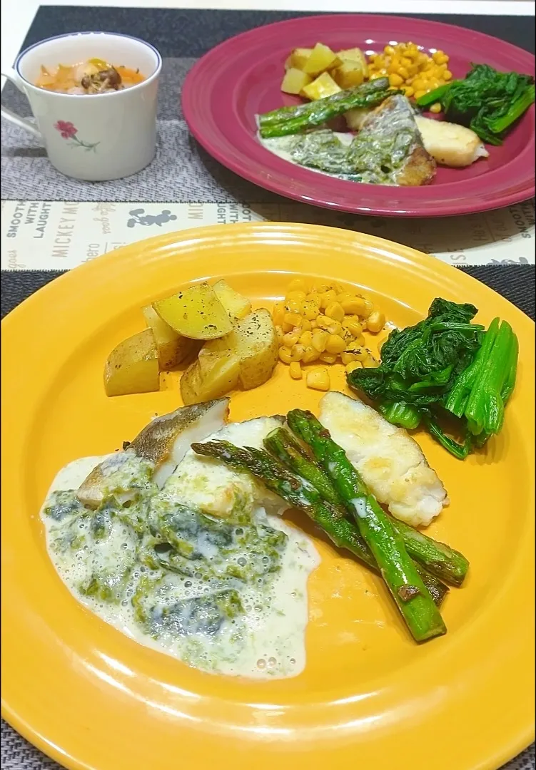 あゆ♡さんの料理 鱈のムニエル🐟海苔クリームソース|みったんさん