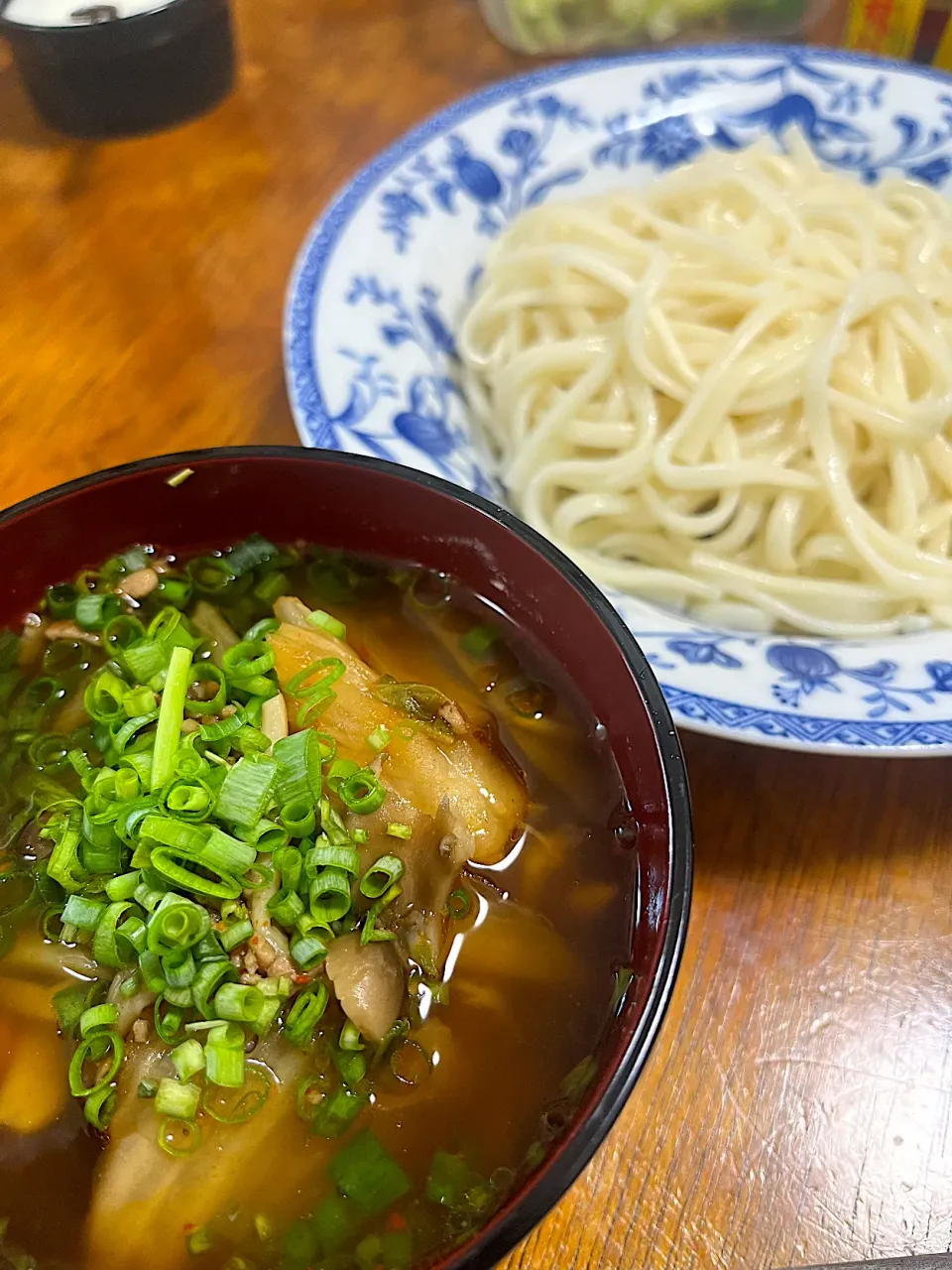 冷蔵庫の在庫処分の色々つけ汁うどん|さんだーさん