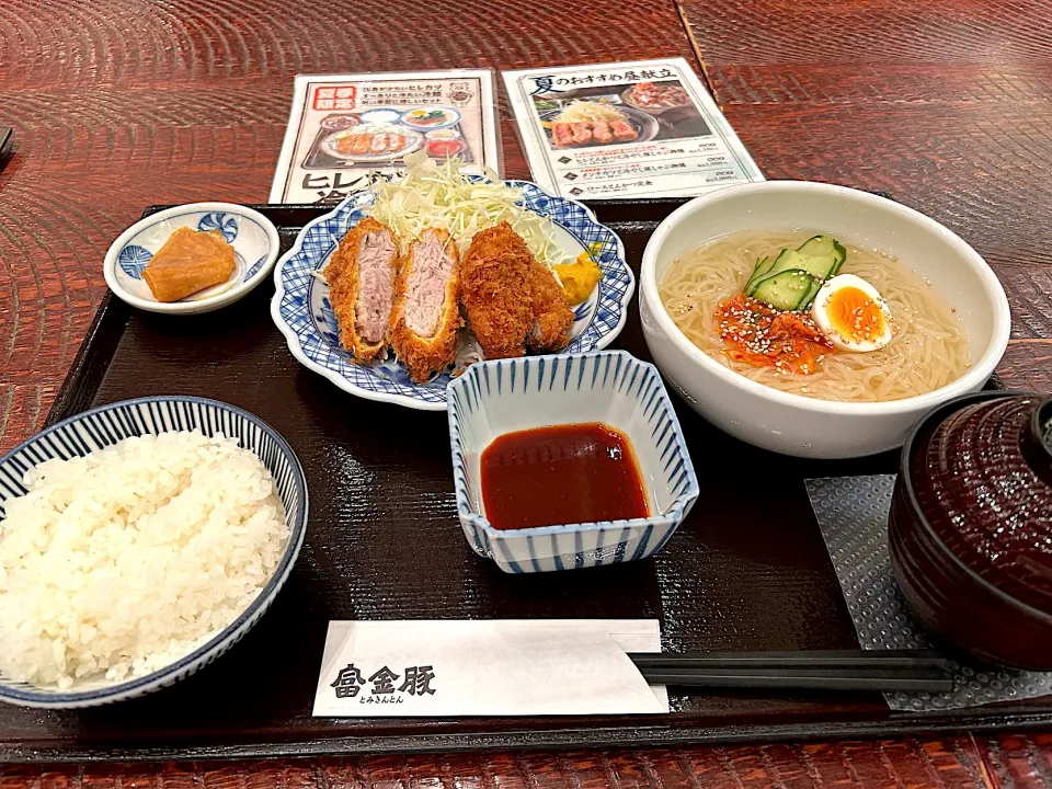 富金豚🐷ヒレカツと冷麺😋|すかラインさん