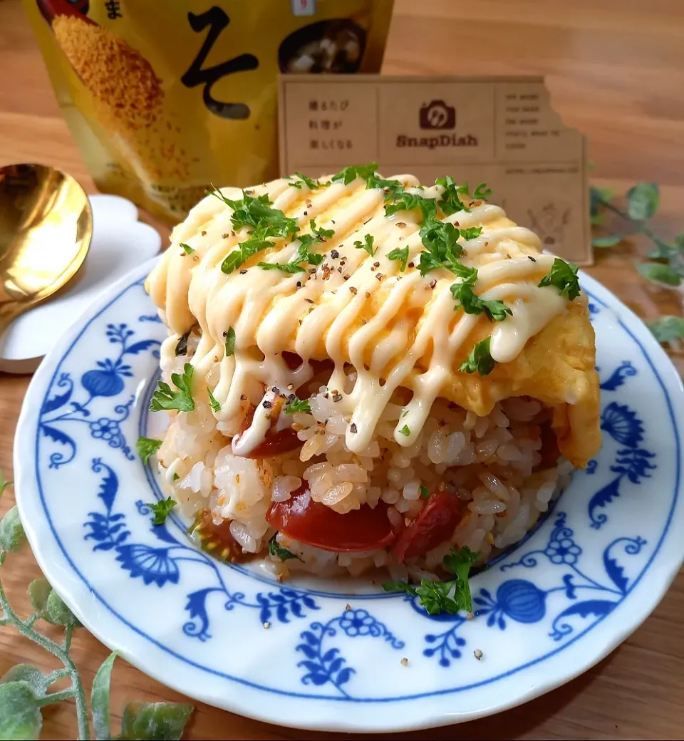 粒みそで大葉とトマトの夏の炒飯☀️
・その１|ナオミさん